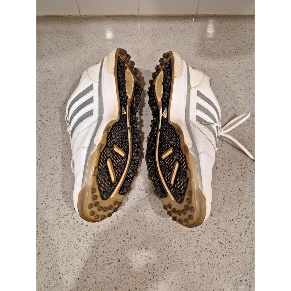 Adidas Adipower ultra Boost 2 Golf Shoe Spikes Size 10 Men White Leather - Picture 7 of 10